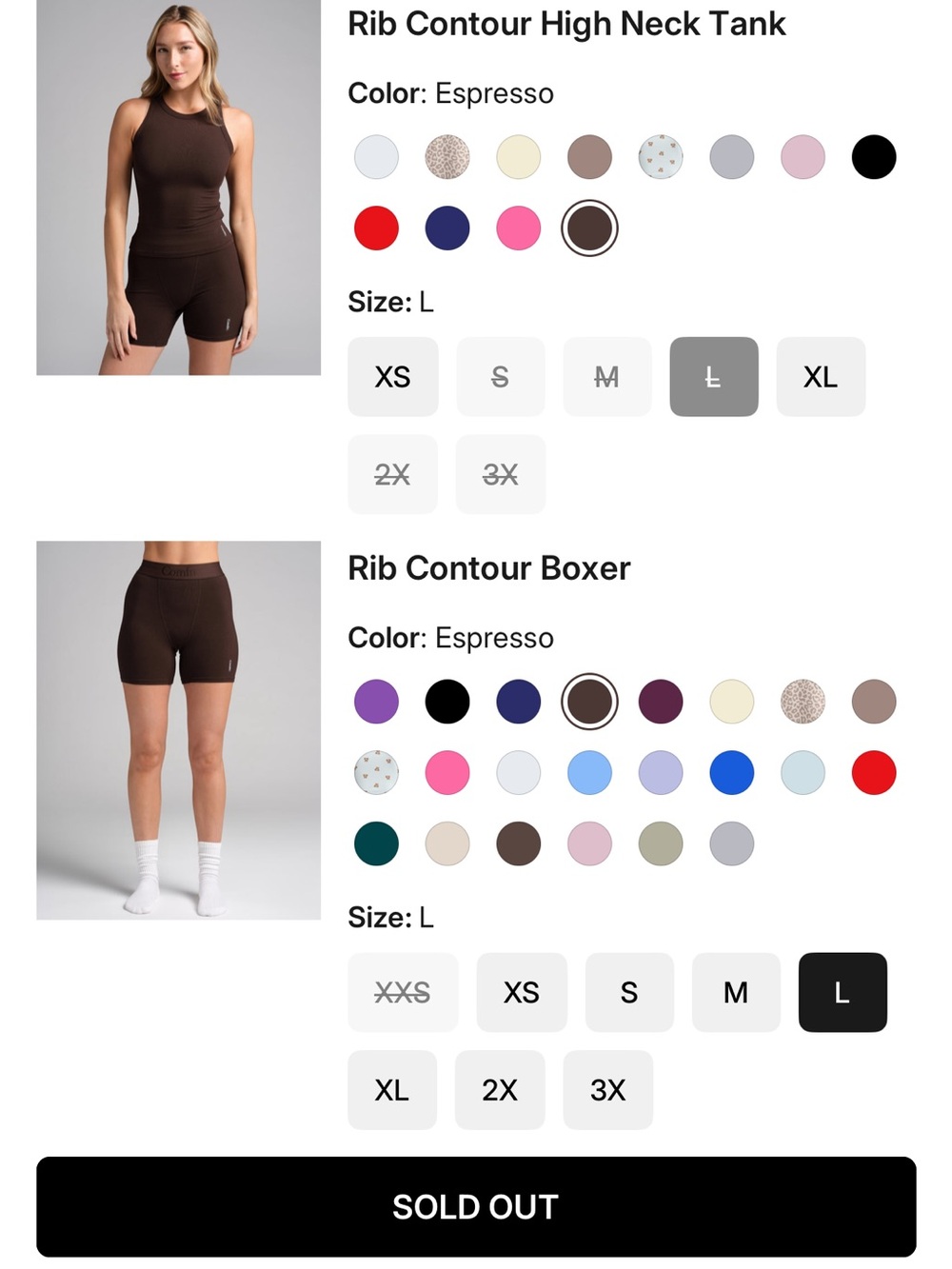 Comfrt Rib Contour high neck top and bottom
